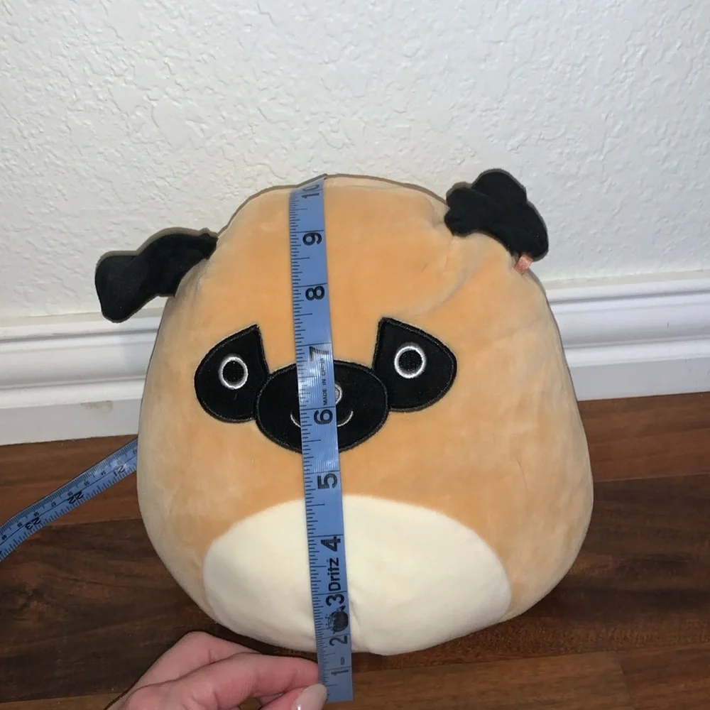 Official Squishmallows 10 Inch Prince The Pug Dog Plush Stuffed Animal Toy